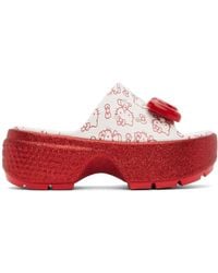 Crocs™ - Sandales à enfiler blanc et rouge à plateforme - hello kitty - Lyst