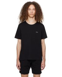 BOSS - T-shirt noir à logo brodé - Lyst