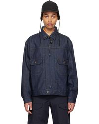 Engineered Garments - Indigo Zip Denim Jacket - Lyst