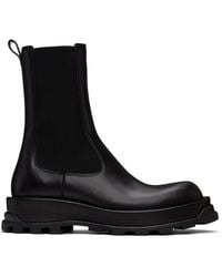 Jil Sander - Calfskin Leather Chelsea Ankle Boots - Lyst