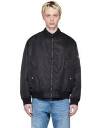 HUGO - Black Water-repellent Bomber Jacket - Lyst