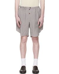 Hed Mayner - Checked Shorts - Lyst