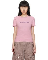 Acne Studios - Pink Blurred T-shirt - Lyst