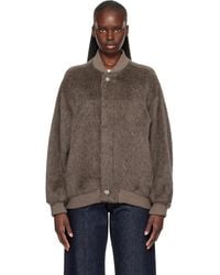 Lauren Manoogian - Taupe Suri Bomber Jacket - Lyst