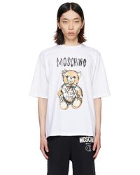 Moschino - White Drawn Teddy Bear T-shirt - Lyst