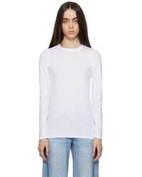 Rag & Bone - T-Shirt À Manches Longues 'The Slub' Blanc - Lyst