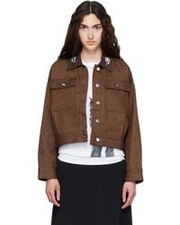 Simone Rocha - Cropped Utility Denim Workwear Jacket - Lyst