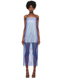 REMAIN Birger Christensen - Blue Sequin Maxi Dress - Lyst