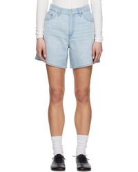 Levi's - Short Ample Bleu En Denim Léger À Taille Haute - Lyst