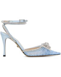 Mach & Mach - Blue Double Bow Lace 95 Heels - Lyst