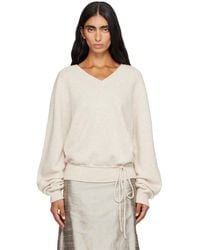 LE17SEPTEMBRE - Soft Alpaca Blend Tie V-Neck Sweater - Lyst