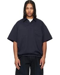 WOOYOUNGMI - Twill Patch Pocket Polo - Lyst
