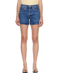 Agolde - Parker Long Denim Shorts - Lyst
