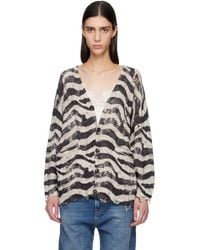 R13 - Off- & Printed Oversized Cardigan - Lyst