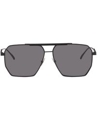 Bottega Veneta - Black Classic Aviator Sunglasses - Lyst