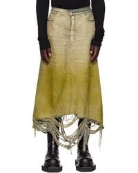 Rick Owens - Off- Godet Denim Skirt - Lyst