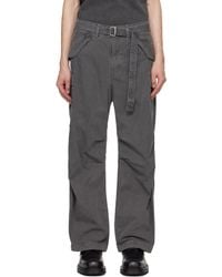 Sacai - グレー ガーメントダイ リップストップ カーゴパンツ - Lyst