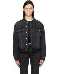 Alexander Wang - グレー オーバーサイズ トラッカー デニムジャケット - Lyst