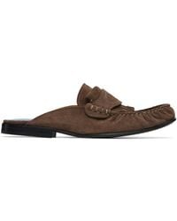 Marni - Suede Sabot Fringed Trim Slip-On Loafers - Lyst