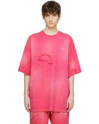 Feng Chen Wang - T-shirt rose à appliqué - Lyst