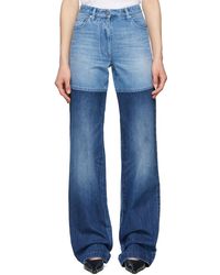 Peter Do Blue Panelled Jeans