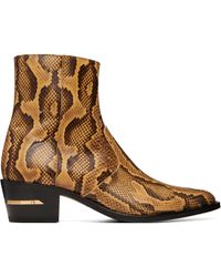 Amiri - Python Embossed Ryder Boots - Lyst