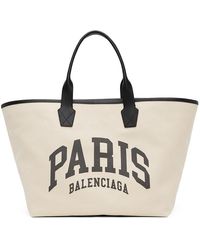 Balenciaga - Off-white Large Paris Tote - Lyst