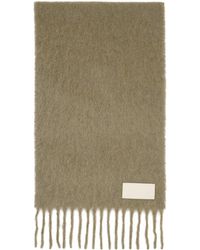 Ami Paris - Taupe Patch Scarf - Lyst