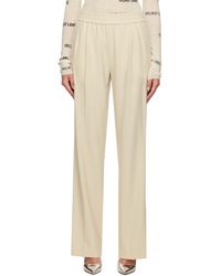 Helmut Lang - Off-white Pull-on Trousers - Lyst
