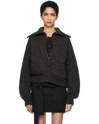 Lemaire - Trucker Collar Zipped Cardigan - Lyst