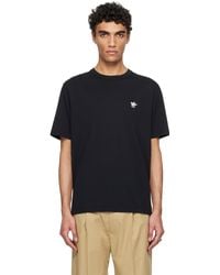 Maison Kitsuné - T-Shirt Décontracté Noir À Écusson À Logo De Renard - Lyst