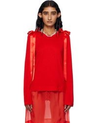 Simone Rocha - Bow Ribbon Tail Long Sleeve T-Shirt - Lyst