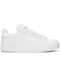 Dolce & Gabbana - ホワイト カーフスキン Portofino スニーカー - Lyst