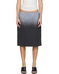 Alexander Wang - Reflective Mid-Rise Midi Skirt - Lyst