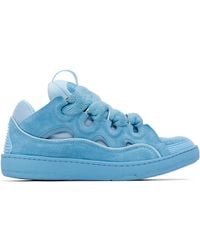 Lanvin - Curb Monochrome Suede Sneakers - Lyst
