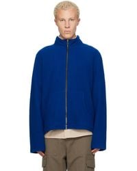 Rier - Pull Bleu En Molleton À Glissière - Lyst