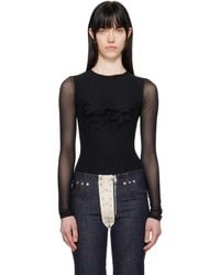 Jean Paul Gaultier - ブラック 'The Flocked Tattoo Ruban' トップス - Lyst