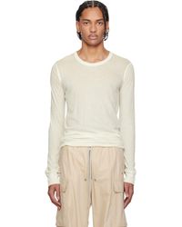 Rick Owens - Off- Temple Basic Ls T-Shirt - Lyst