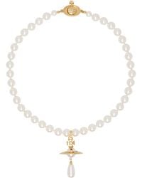 Vivienne Westwood - One Row Pearl Drop Choker - Lyst