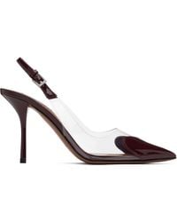 Alaïa - Burgundy 'Le Cœur' Slingback Heels - Lyst