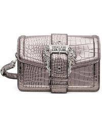 Versace - Gray Croc Couture 01 Bag - Lyst