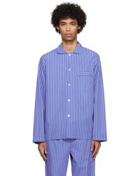 Tekla - Chemise de pyjama à manches longues bleue - Lyst