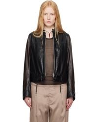 Our Legacy - Work Shop Emporio Armani Piccola Trix Leather Jacket - Lyst