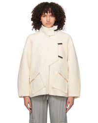 Ganni - Off-white Drop Shoulder Jacket - Lyst