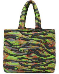 ERL - Moyen cabas vert à motif camouflage - Lyst