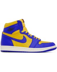 Nike Blue & Yellow Air Jordan 1 Retro Hi Og Sneakers