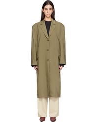 Frankie Shop - Khaki Tribeca Long Coat - Lyst