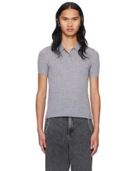 Dion Lee - Gray Button Polo - Lyst