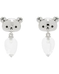 Jiwinaia - Boucles D'Oreilles À Cristal De Roche Édition Rilakkuma - Lyst