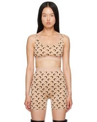 Marine Serre - Tan All Over Moon Sport Bra - Lyst